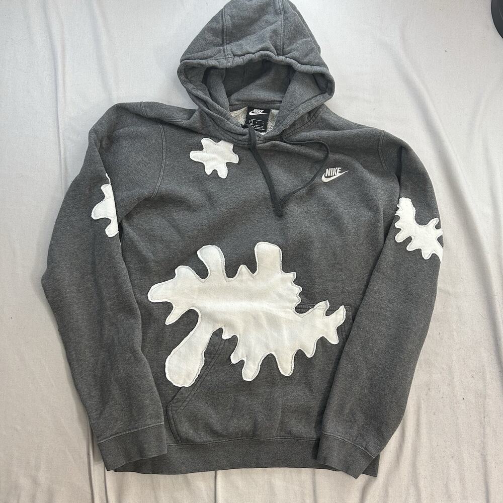 Nike Gray and White Hoodie
